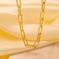 Edelstahl 304 18 Karat Vergoldet Einfacher Stil Klassischer Stil Pendeln Polieren Überzug Einfarbig Armbänder Halskette main image 4