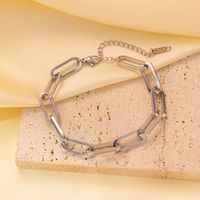 304 Stainless Steel 18K Gold Plated Simple Style Classic Style Commute Polishing Plating Solid Color Bracelets Necklace main image 6