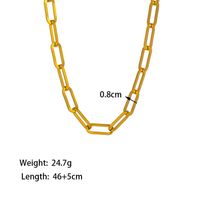 304 Stainless Steel 18K Gold Plated Simple Style Classic Style Commute Polishing Plating Solid Color Bracelets Necklace main image 8