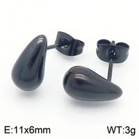 1 Pair Modern Style Water Droplets Plating Stainless Steel 18K Gold Plated Ear Studs sku image 6