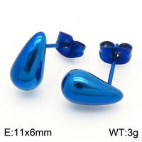 1 Pair Simple Style Water Droplets Plating Stainless Steel 18K Gold Plated Earrings sku image 9