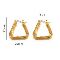 1 Pair Elegant Simple Style Geometric Irregular Plating Stainless Steel Hoop Earrings main image 7