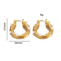 1 Pair Elegant Simple Style Geometric Irregular Plating Stainless Steel Hoop Earrings main image 4