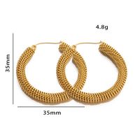 1 Pair Elegant Simple Style Geometric Irregular Plating Stainless Steel Hoop Earrings main image 2