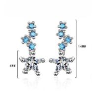 1 Piece Ig Style Shiny Star Plating Inlay Copper Zircon White Gold Plated Ear Studs main image 2
