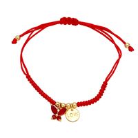 Simple Style Butterfly Rope Copper Plating Inlay Zircon 18k Gold Plated Valentine's Day Unisex Bracelets main image 5