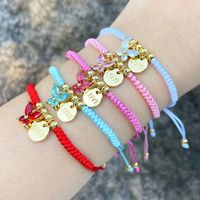 Simple Style Butterfly Rope Copper Plating Inlay Zircon 18k Gold Plated Valentine's Day Unisex Bracelets main image 1