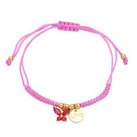 Simple Style Butterfly Rope Copper Plating Inlay Zircon 18k Gold Plated Valentine's Day Unisex Bracelets main image 6