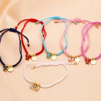Simple Style Butterfly Rope Copper Plating Inlay Zircon 18k Gold Plated Valentine's Day Unisex Bracelets main image 3
