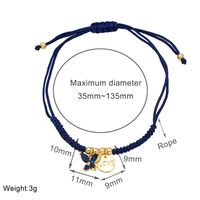 Simple Style Butterfly Rope Copper Plating Inlay Zircon 18k Gold Plated Valentine's Day Unisex Bracelets sku image 6