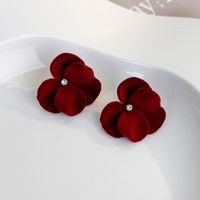 1 Pair Elegant Solid Color Alloy Ear Studs main image 2