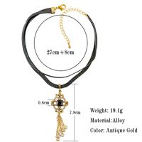Elegant Retro Geometrisch Legierung Kupfer Überzug Inlay Strasssteine Glas Zirkon Vergoldet Halsband sku image 2
