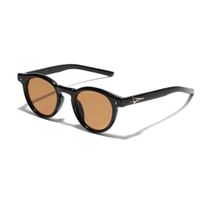 Classic Style Solid Color Ac Round Frame Full Frame Men's Sunglasses sku image 1
