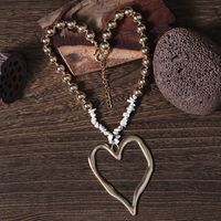 Elegant Exaggerated Heart Shape Artificial Pearl Alloy Turquoise Beaded Plating Women's Necklace main image 5