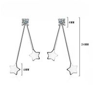 1 Pair Ig Style Star Plating Inlay Copper Zircon White Gold Plated Ear Studs main image 2