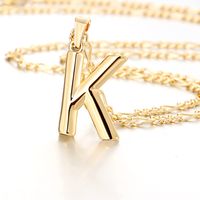 Simple Style Letter Stainless Steel Copper Plating 14k Gold Plated Three Layer Necklace main image 6