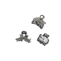 Women's Retro Rabbit Flower Butterfly Alloy Inlay Opal Hair Claws main image 5