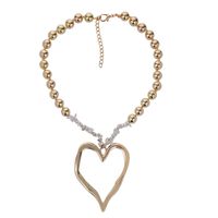 Elegant Exaggerated Heart Shape Artificial Pearl Alloy Turquoise Beaded Plating Women's Necklace sku image 4