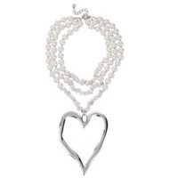 Elegant Exaggerated Heart Shape Artificial Pearl Alloy Turquoise Beaded Plating Women's Necklace sku image 9