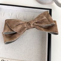 Women's Retro Bow Knot Pu Leather Hair Clip sku image 2