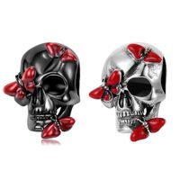 Retro Punk Butterfly Skull Sterling Silver Epoxy Plating Jewelry Accessories main image 1