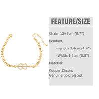 Simple Style Heart Shape Flower Copper Plating Inlay Zircon 18k Gold Plated Bracelets main image 2