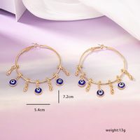 1 Pair Simple Style Eye Plating Inlay Alloy Glass Hoop Earrings main image 2