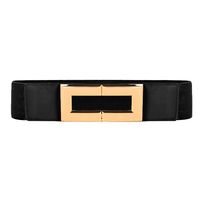 Fashion Simple Style Rectangle Pu Leather Alloy Plating Women's Leather Belts main image 5