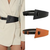 Retro Simple Style Geometric Pu Leather Women's Leather Belts main image 1