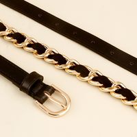 Fashion Geometric Pu Leather Alloy Plating Women's Leather Belts main image 4