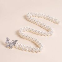 Elegante Brillante Mariposa Resina Sintética Aleación Embutido Diamantes De Imitación Mujeres Cinturones De Cadena main image 2