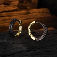 1 Pair Simple Style Geometric Solid Color Plating Copper White Gold Plated Hoop Earrings sku image 1