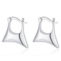 1 Pair Simple Style Geometric Irregular Plating Copper White Gold Plated Hoop Earrings main image 5