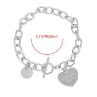 Romantic Cool Style Letter Heart Shape Alloy Wholesale Bracelets main image 2
