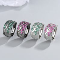 Fashion Branches Copper Plating Inlay Zircon Open Rings main image 1