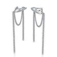 1 Paire Dame Gland Placage Incruster Le Cuivre Zircon Or Blanc Plaqué Boucles D'oreilles main image 1