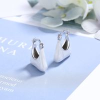 1 Pair Lady Square Plating Copper White Gold Plated Earrings sku image 1