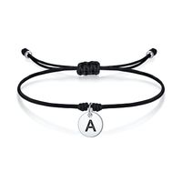 Casual Classic Style Round Letter Sterling Silver Rope Plating Silver Plated Women's Drawstring Bracelets main image 3