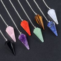 Simple Style Solid Color Artificial Gemstones Copper Pendant Necklace main image 1