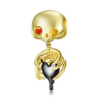 Retro Flower Skull Sterling Silver Epoxy Jewelry Accessories sku image 13