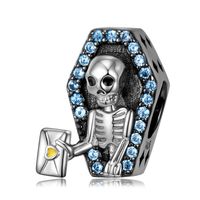 Retro Flower Skull Sterling Silver Epoxy Jewelry Accessories sku image 30