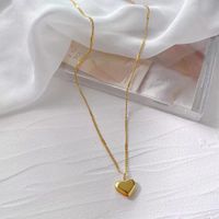 Simple Style Classic Style Heart Shape Alloy Polishing Women's Pendant Necklace main image 4