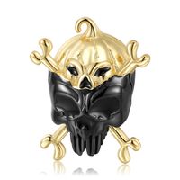 Retro Flower Skull Sterling Silver Epoxy Jewelry Accessories sku image 19