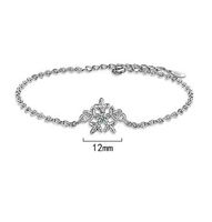 Ig Style Simple Style Snowflake Copper White Gold Plated Zircon Bracelets In Bulk main image 2
