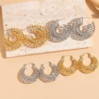 1 Pair Simple Style Solid Color Plating Sterling Silver Gold Plated Silver Plated Earrings main image 3