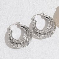 1 Pair Simple Style Solid Color Plating Sterling Silver Gold Plated Silver Plated Earrings main image 1