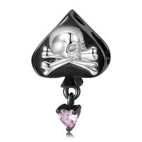 Retro Flower Skull Sterling Silver Epoxy Jewelry Accessories sku image 29