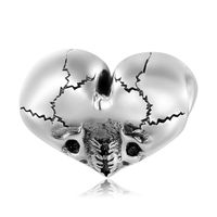 Retro Flower Skull Sterling Silver Epoxy Jewelry Accessories sku image 16