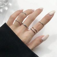Solid Color Butterfly Alloy Women's Rings sku image 2