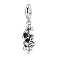 Retro Flower Skull Sterling Silver Epoxy Jewelry Accessories sku image 2